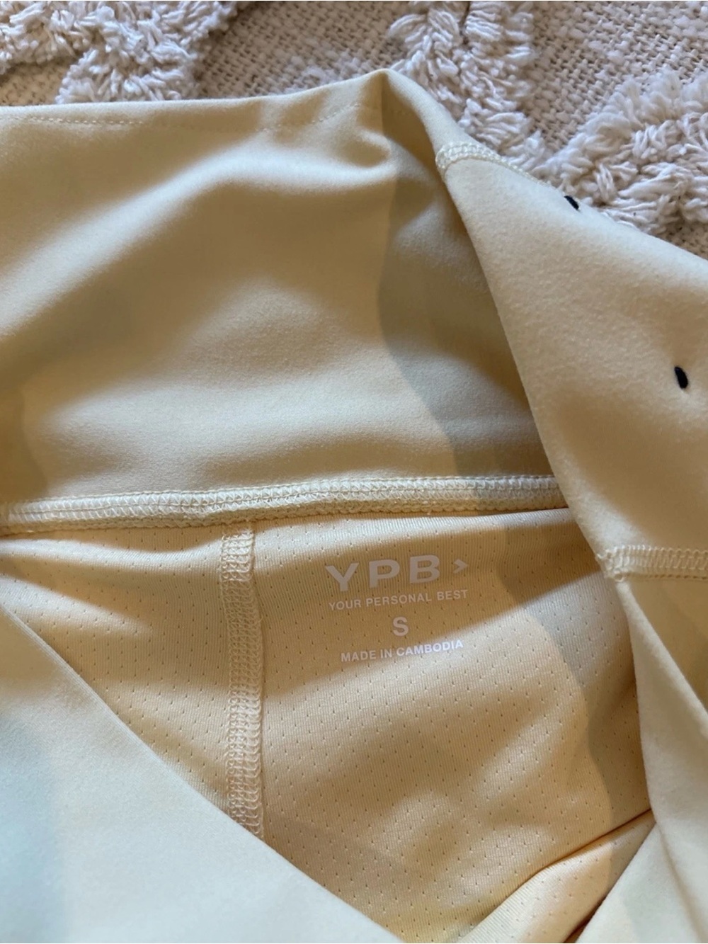 YPB Butter Yellow Pleated Casual Activewear Mini Tennis Flare A-Line Skirt Small - Picture 2 of 5